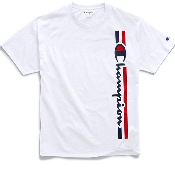 Champion Men's T-Shirt Vertical Script Logo - Picture 2 of 4